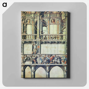アートパネル-Design for the facade decoration of the dance house in Basel - ハンス ホルバイン Canvas.