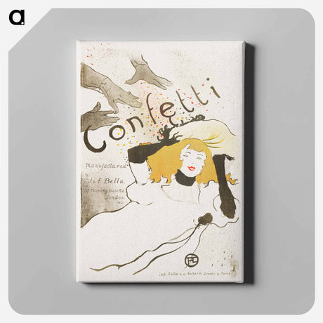 アートパネル-Confetti - アンリ ド トゥールーズ ロートレック Canvas.