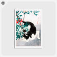 アートポストカード-Cat with Tomato Plant - 高橋 宏明 Postcard.