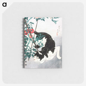 アートメモ帳-Cat with Tomato Plant - 高橋 宏明 Memo.