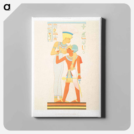 アートパネル-Goddess Anouke & Ramses II
 - エジプト美術史 Canvas.
