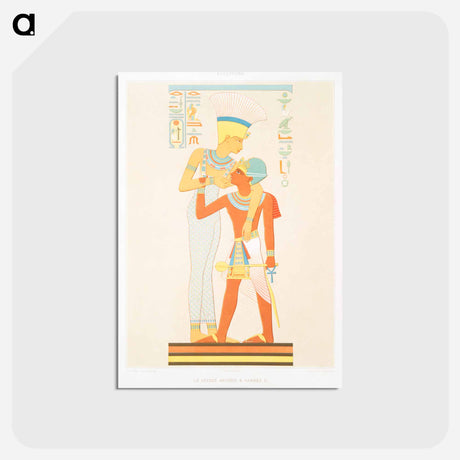 アートポストカード-Goddess Anouke & Ramses II
 - エジプト美術史 Postcard.
