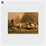 アートポストカード-Harvesters Resting - ジャン フランソワ ミレー Postcard.