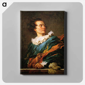 アートパネル-Jean Claude Richard, Abbot of Saint-Non (Fanciful Figure) - ジャン オノレ フラゴナール Canvas.