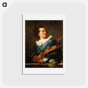 アートポストカード-Jean Claude Richard, Abbot of Saint-Non (Fanciful Figure) - ジャン オノレ フラゴナール Postcard.