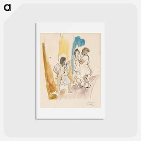アートポストカード-Three Women and Two Children, Havana
 - ジュール パスキン Postcard.