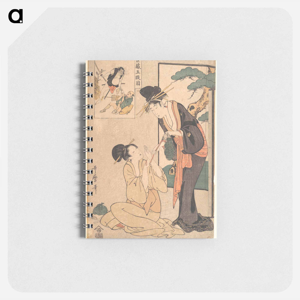 A Woman Snatching a Bag of Sweetmeats from Her Mother - 喜多川 歌麿 Memo.