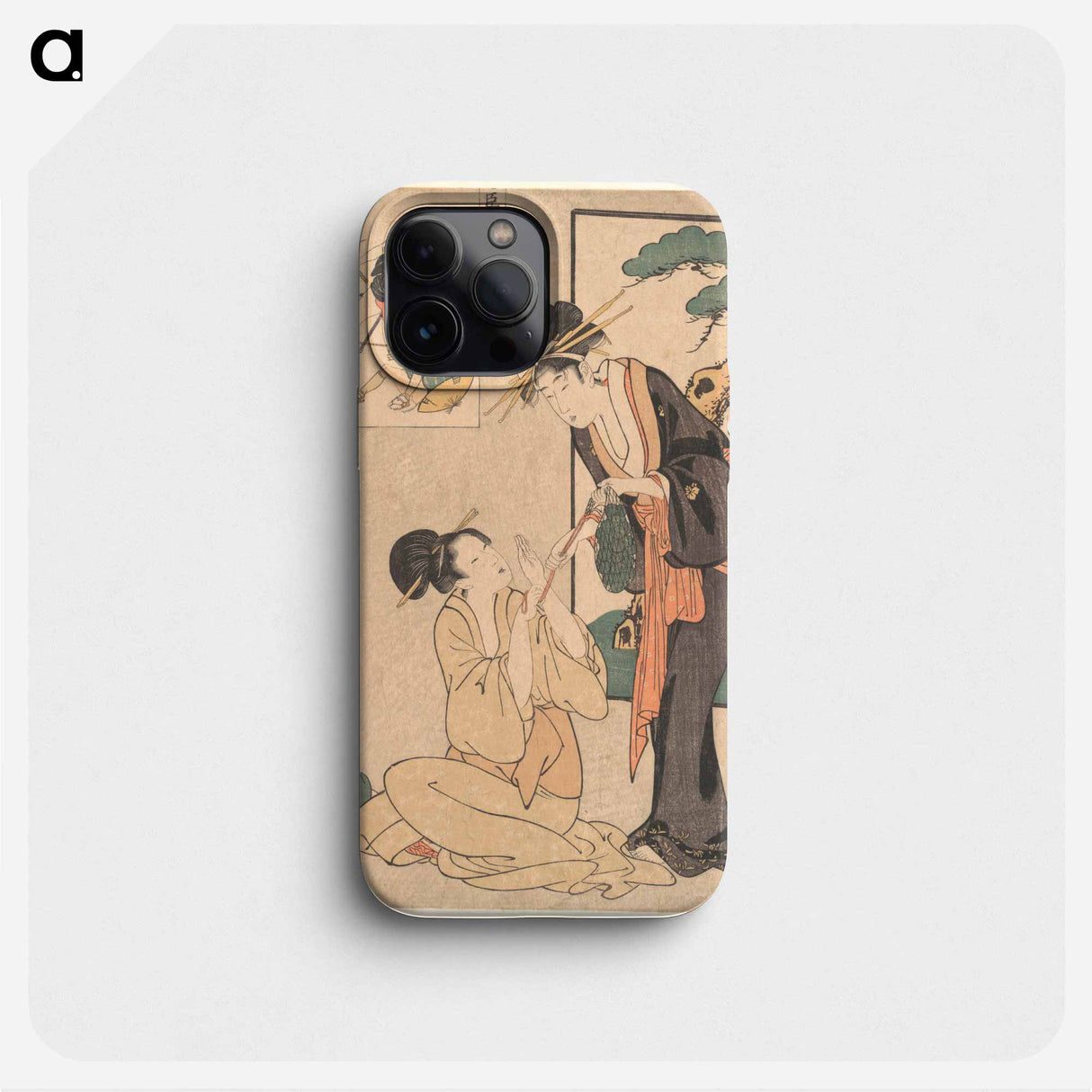 A Woman Snatching a Bag of Sweetmeats from Her Mother - 喜多川 歌麿 Phone Case.