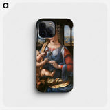 Madonna of the Carnation - Leonardo da Vinci Phone Case.