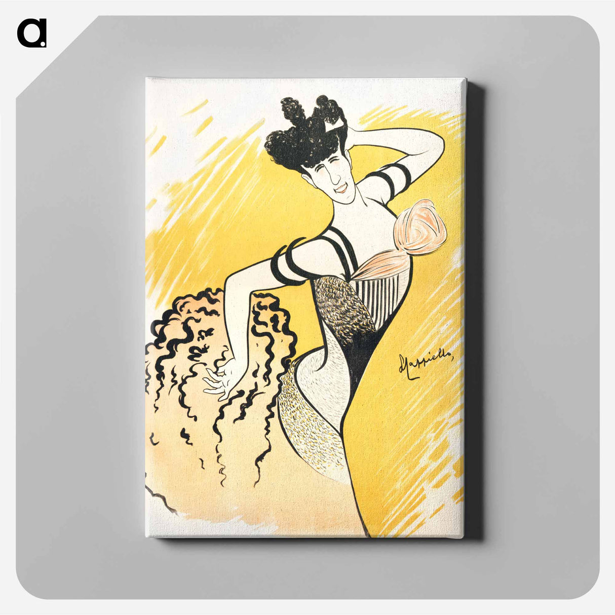 アートパネル-Louise Balthy at the Folies-Bergères - レオネット カピエッロ Canvas.