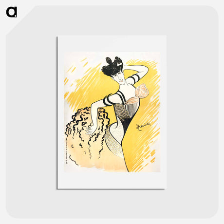 アートポストカード-Louise Balthy at the Folies-Bergères - レオネット カピエッロ Postcard.
