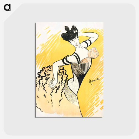 アートポストカード-Louise Balthy at the Folies-Bergères - レオネット カピエッロ Postcard.