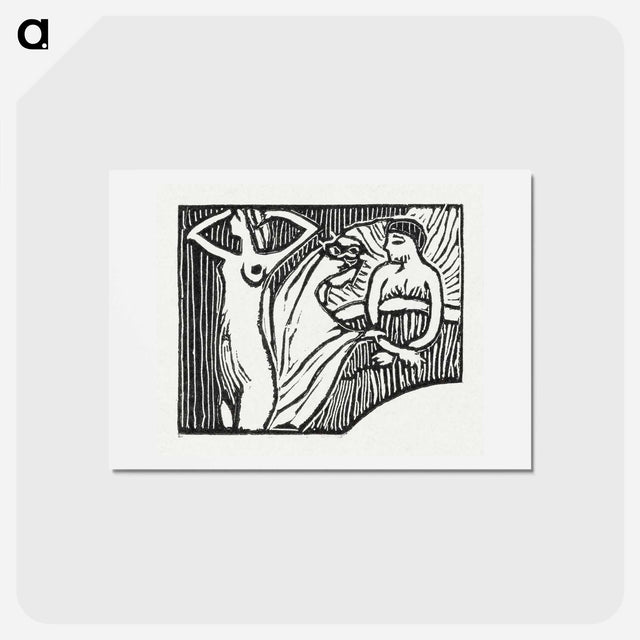アートポストカード-Illustration for poem from Paul Verlaine's collection of poetry Sagesse - モーリス ドニ Postcard.