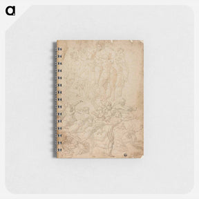 アートメモ帳-Archers Shooting at a Herm, Triumph of Bacchus, and Other Studies by Michelangelo Buonarroti - ミケランジェロ ブオナローティ Memo.