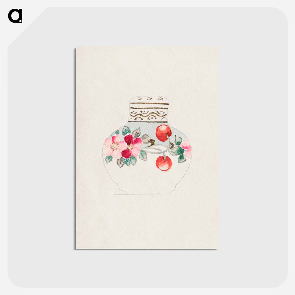 アートポストカード-Lidded Jar Design
 - ノリタケ工場 Postcard.