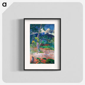 アートポスター-Landscape with a Horse - ポール ゴーギャン Poster.