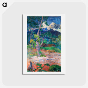 アートポストカード-Landscape with a Horse - ポール ゴーギャン Postcard.