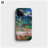 Landscape with a Horse - Paul Gauguin Phone Case.