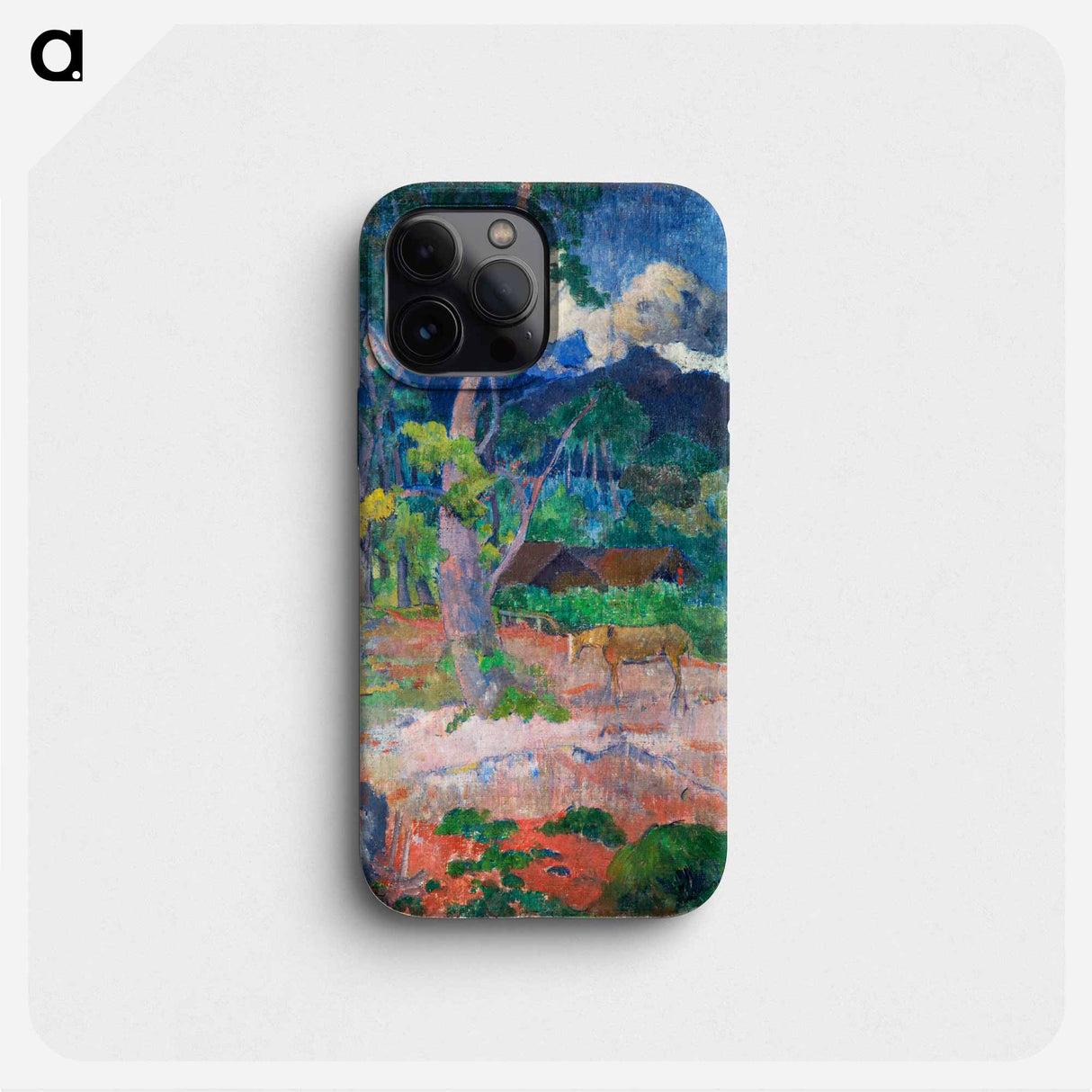 Landscape with a Horse - ポール ゴーギャン Phone Case.