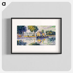 アートポスター-View of the Seine, Samois - ポール シニャック Poster.
