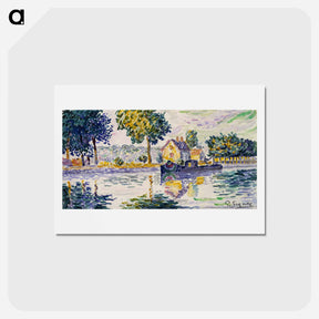 アートポストカード-View of the Seine, Samois - ポール シニャック Postcard.