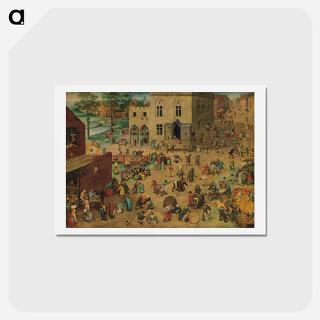 アートポストカード-Children's Games - ピーター ブリューゲル Postcard.