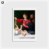 Raphael's Madonna of Loreto - ラファエロ サンティ Postcard.