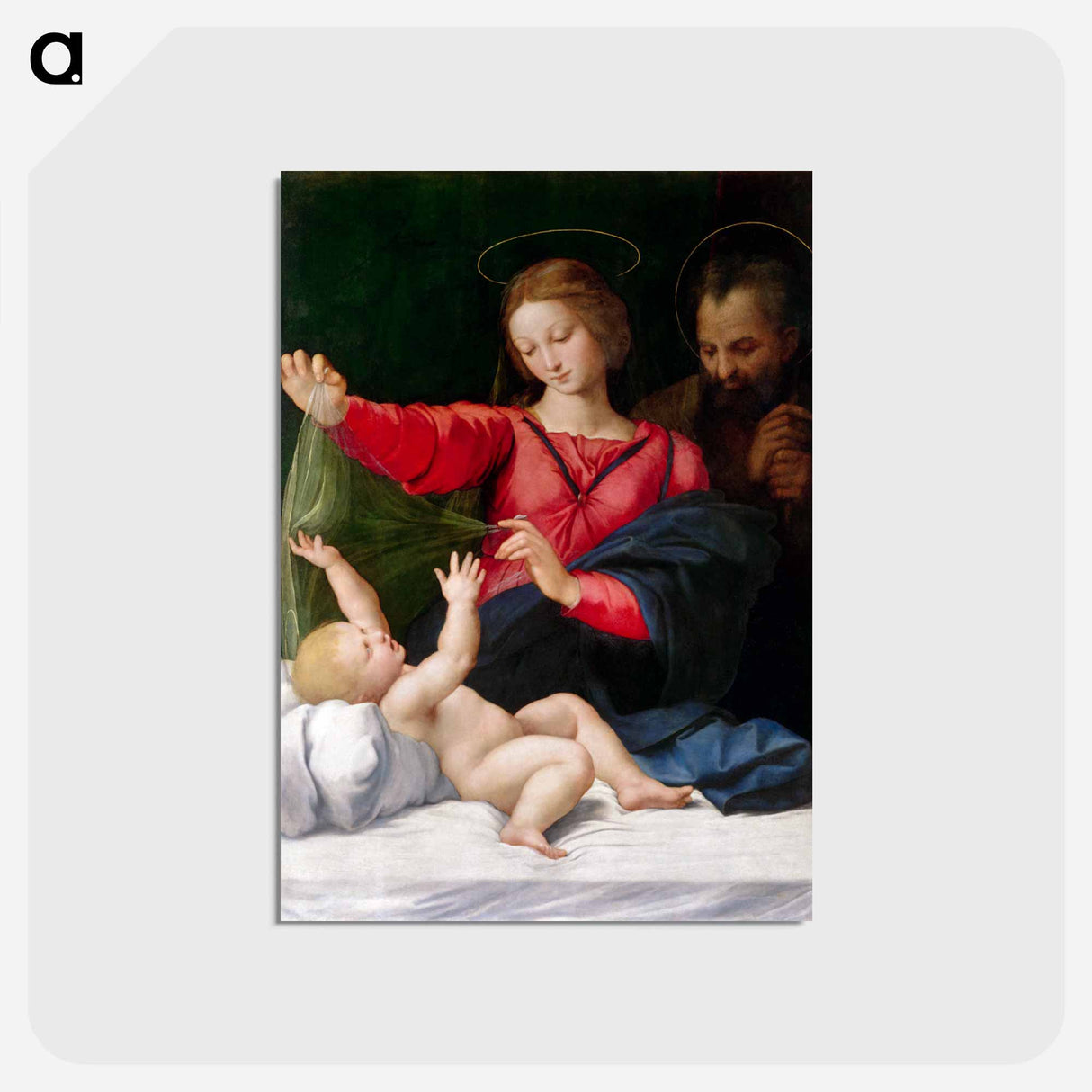 Raphael's Madonna of Loreto - ラファエロ サンティ Postcard.