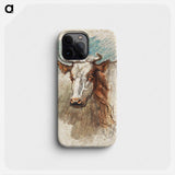 Head of a Cow, Étretat - Samuel Coleman Phone Case.