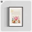 アートポスター-Caterpillar, Pear, Tulip, and Purple Snail
 - 書道のお手本 Poster.
