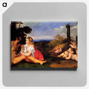 アートパネル-The Three Ages of Man - ティツィアーノ ヴェチェッリオ Canvas.