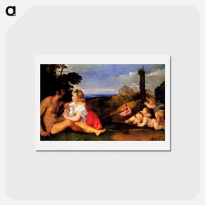 アートポストカード-The Three Ages of Man - ティツィアーノ ヴェチェッリオ Postcard.
