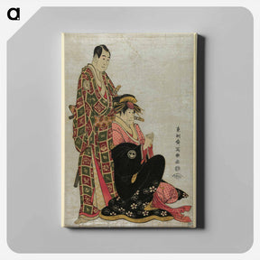 アートパネル-Kabuki Actors Sawamura Sōjūrō and Segawa Kikunogō (adachi Reprint 1918–1923) - 東洲斎 写楽 Canvas.