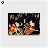 アートポストカード-Portraits of Actors, Often Playing Roles - 豊原 国周 Postcard.