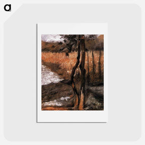 アートポストカード-Trees - ウンベルト ボッチョーニ  Postcard.