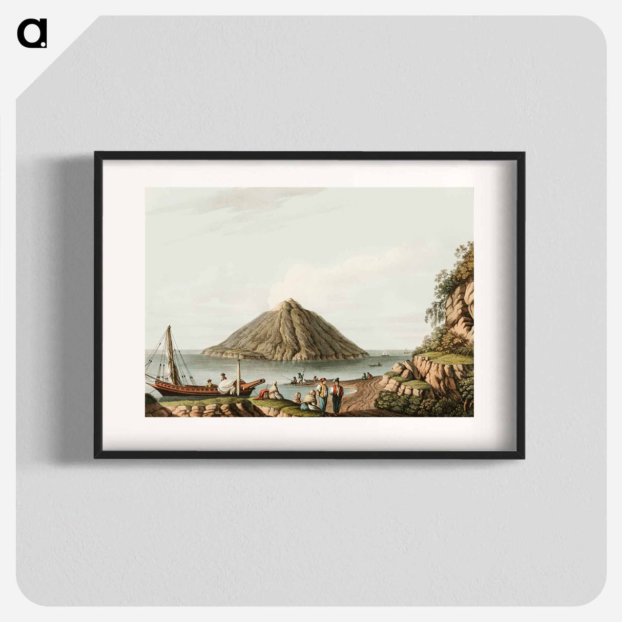 Island of Stromboli - View of the Ottoman Empire Poster.