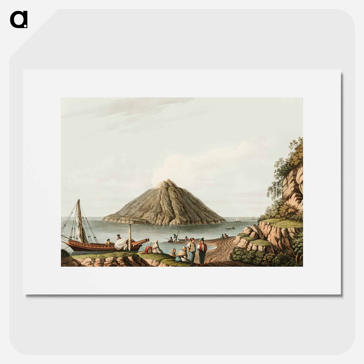 Island of Stromboli - View of the Ottoman Empire Poster.