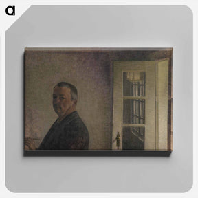 アートパネル-Self-Portrait - ヴィルヘルム ハンマースホイ Canvas.