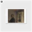 アートポストカード-Self-Portrait - ヴィルヘルム ハンマースホイ Postcard.