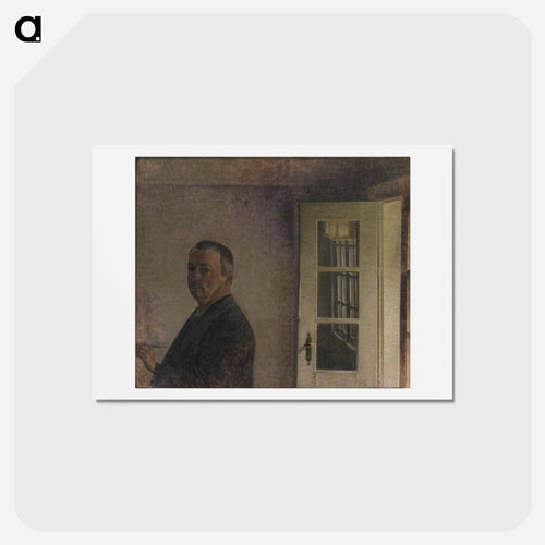 Self-Portrait - ヴィルヘルム ハンマースホイ Postcard.