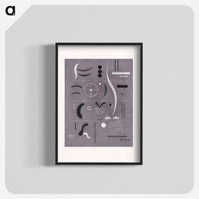 アートポスター-Four Parts - ワシリー カンディンスキー Poster.