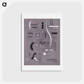 アートポストカード-Four Parts - ワシリー カンディンスキー Postcard.