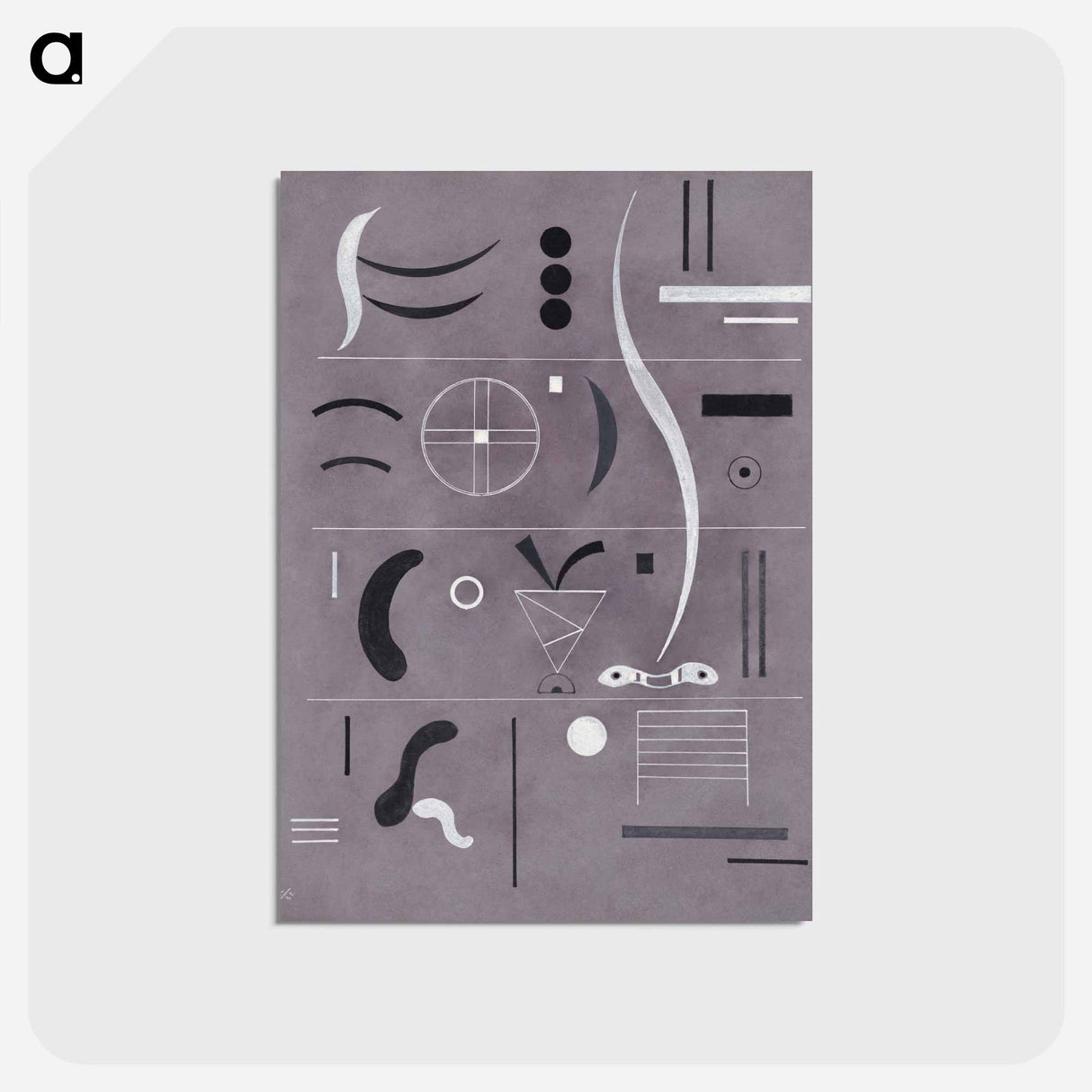 Four Parts - ワシリー カンディンスキー Postcard.