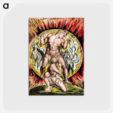 アートポストカード-Stepping out of the Sun from Milton: a Poem, To Justify the Ways of God to Men by William Blake - ウィリアム ブレイク Postcard.