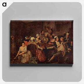 アートパネル-Scene in a Tavern (The Orgy) - ウィリアム ホガース Canvas.