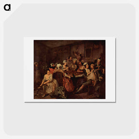 アートポストカード-Scene in a Tavern (The Orgy) - ウィリアム ホガース Postcard.