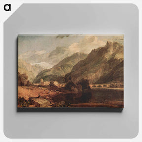 アートパネル-Bonneville, Savoy with Mont Blanc - ウィリアム ターナー Canvas.