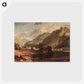 アートポストカード-Bonneville, Savoy with Mont Blanc - ウィリアム ターナー Postcard.
