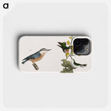 The Red-throated Hummingbird, male and female (Trochilus colubris) 88. The Red-bellied Nuthatch (Sitta canadensis) illustration from Zoology of New York by . Original from The New York - ニューヨークの動物学 Phone Case.