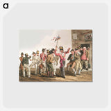 Illustration of thirty-third regiment from The Costume of Yorkshire - 19世紀のヨークシャー Postcard.